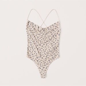 Abercrombie and Fitch Leopard Print Spaghetti Strap Bodysuit Medium